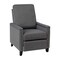 Merrick Lane Renza Transitional Pushback Recliner with Pillow Style Back and Accent Nail Trim - Manual Recliner